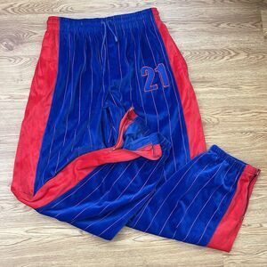 Vtg Russo Wear‎ Russo Rucci Velvet Track Pants Blue Striped Red Street Wear Sz L